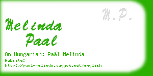 melinda paal business card