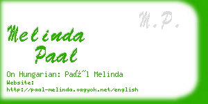 melinda paal business card